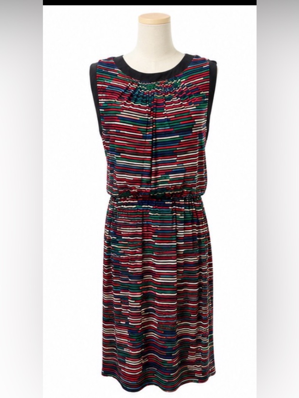 Trina Turk Multicolor Striped Sleeveless Dress medium